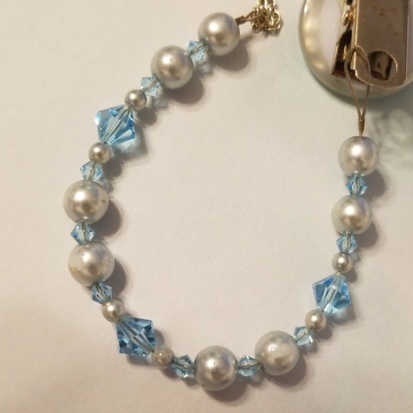 Crystal Dream pacifier clip with pearls cystals - Picture 3 of 4